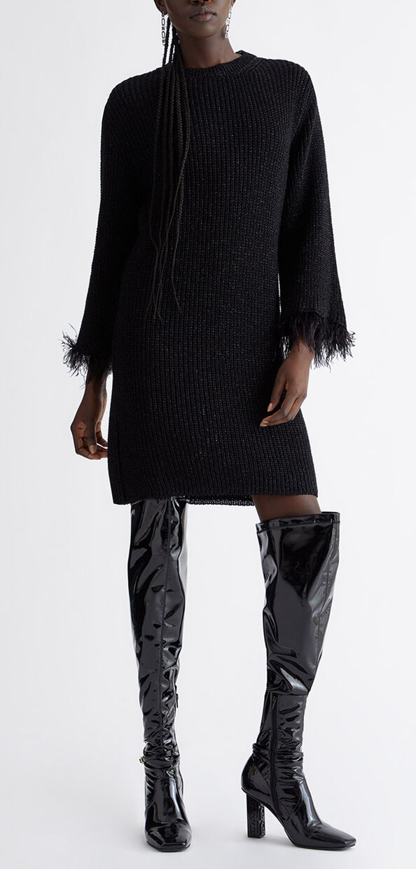 Liu Jo Vestito in maglia con piume